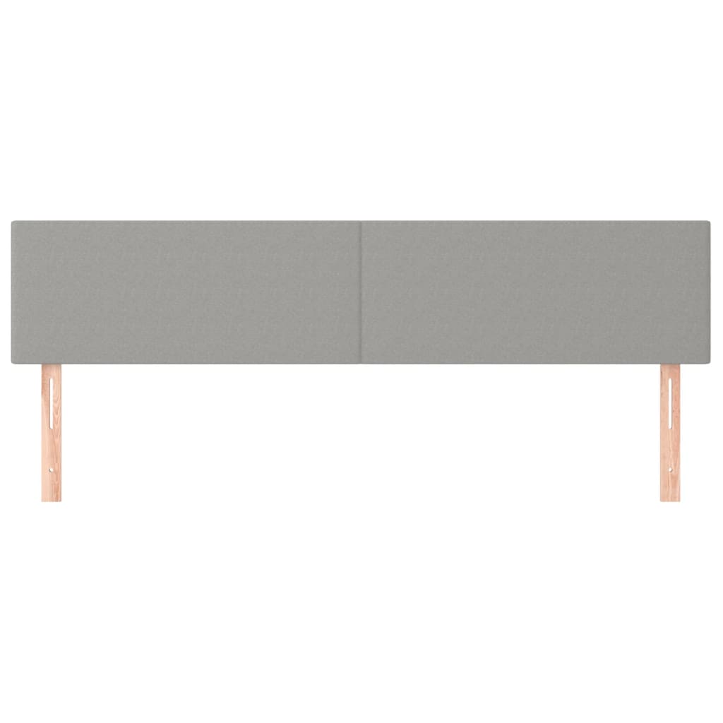 sengegavle 180x5x78/88 cm stof lysegrå
