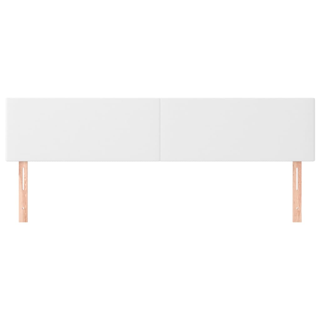 sengegavle 180x5x78/88 cm kunstlæder hvid