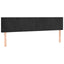 sengegavle 180x5x78/88 cm fløjl sort
