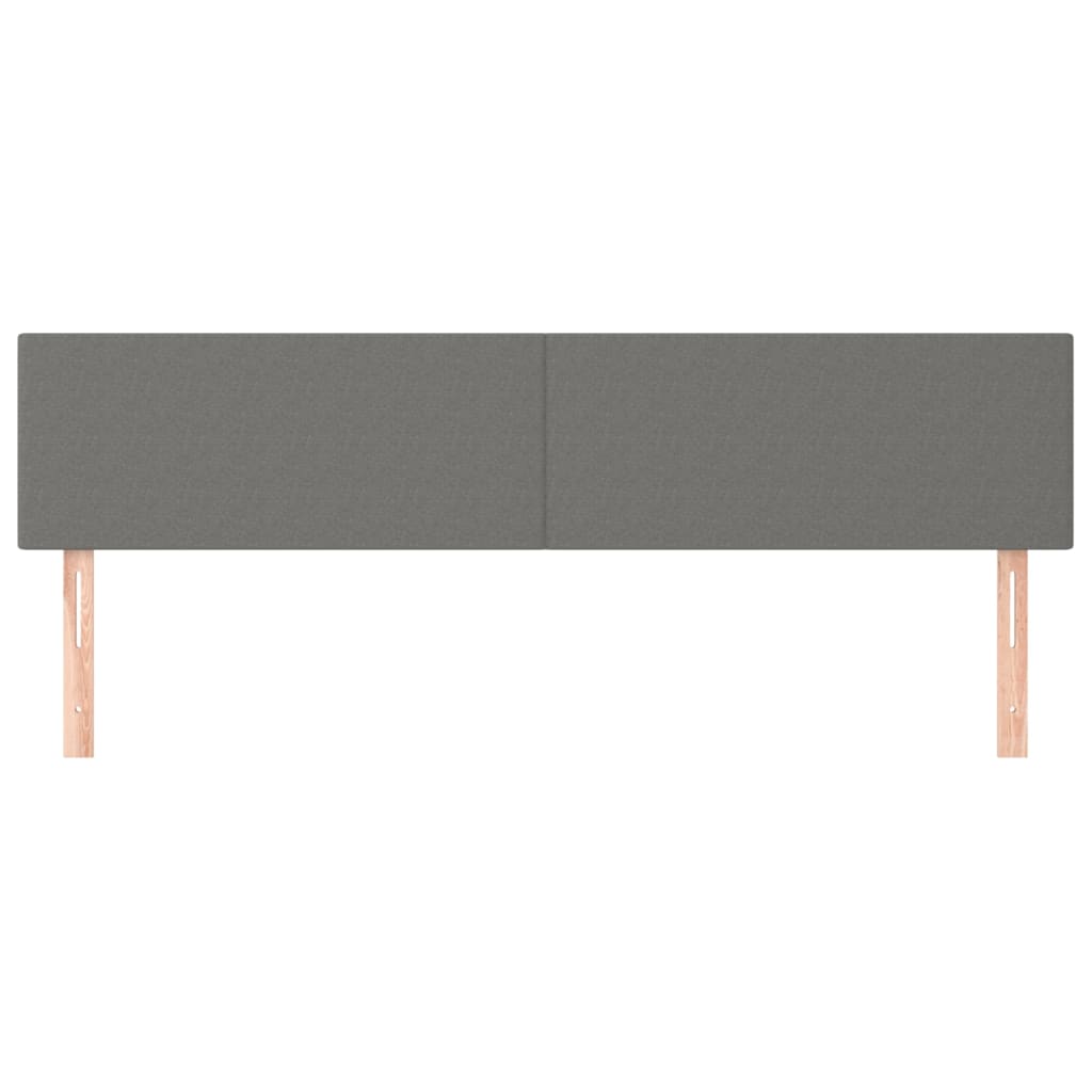 sengegavle 200x5x78/88 cm stof mørkegrå