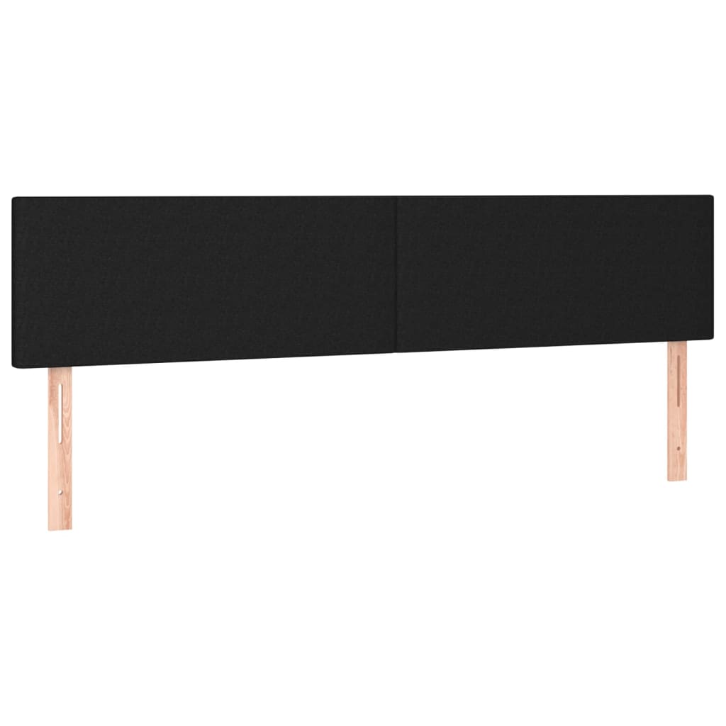 sengegavle 200x5x78/88 cm stof sort