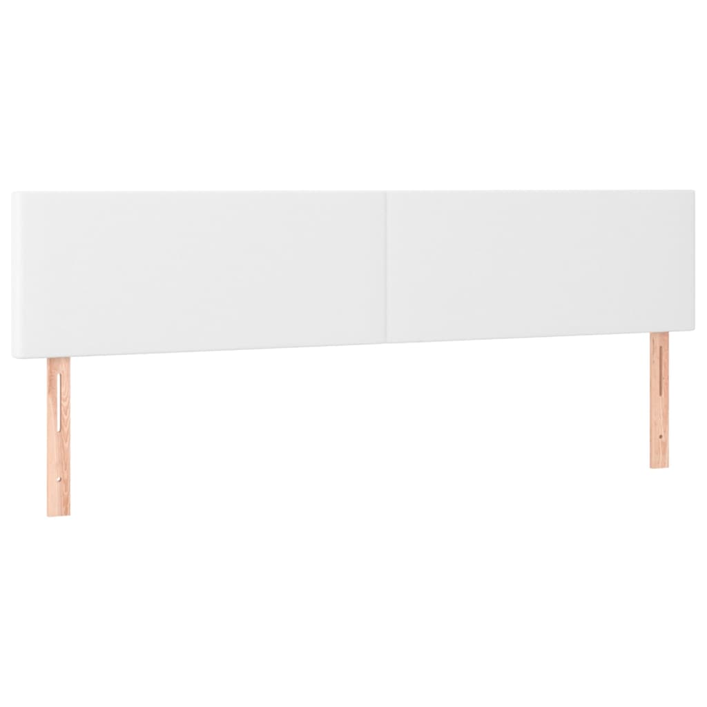 sengegavle 200x5x78/88 cm kunstlæder hvid