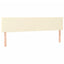 sengegavle 200x5x78/88 cm kunstlæder cremefarvet