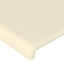 sengegavle 200x5x78/88 cm kunstlæder cremefarvet