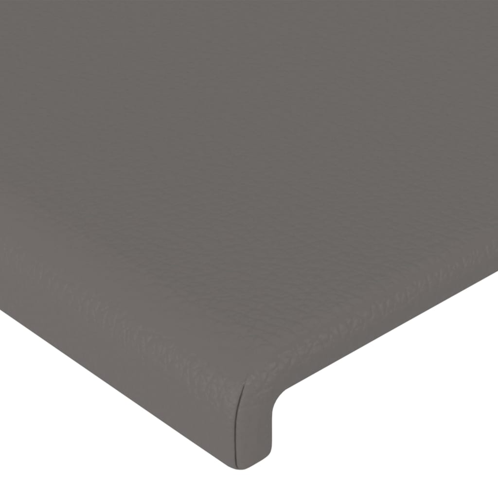 sengegavle 200x5x78/88 cm kunstlæder grå