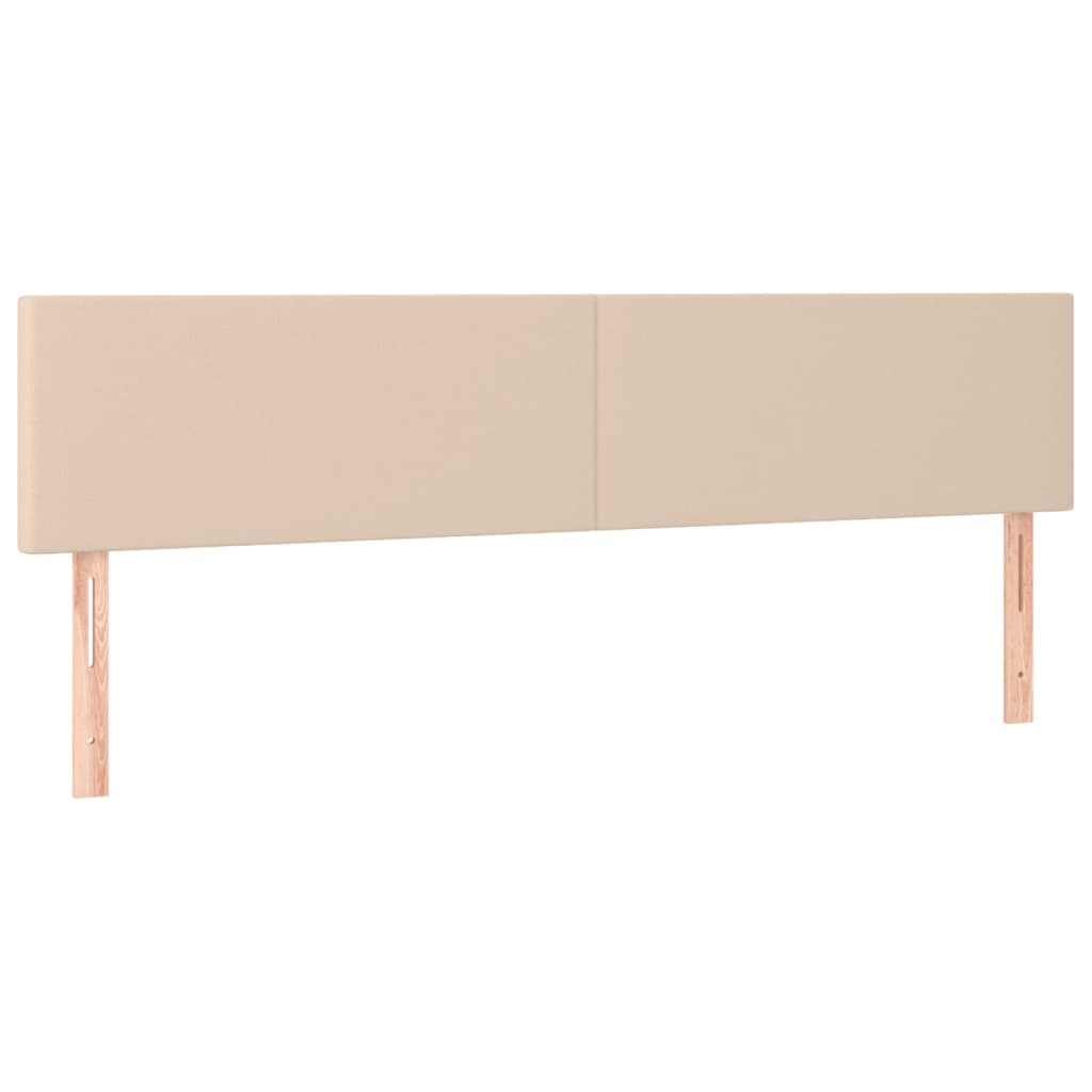 sengegavle 200x5x78/88 cm kunstlæder cappuccinofarvet