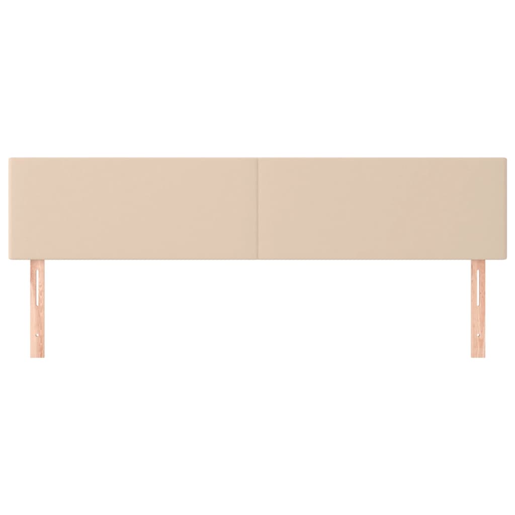 sengegavle 200x5x78/88 cm kunstlæder cappuccinofarvet