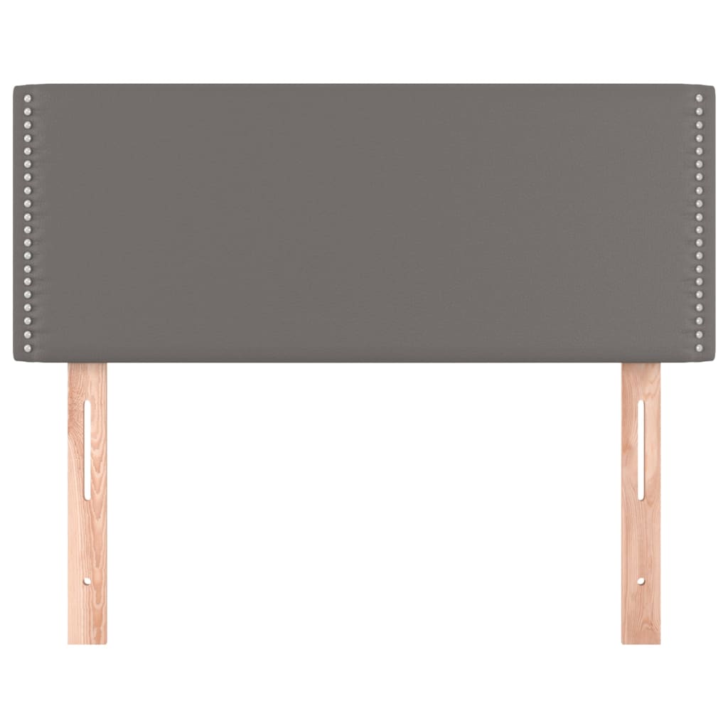 sengegavl 80x5x78/88 cm kunstlæder grå