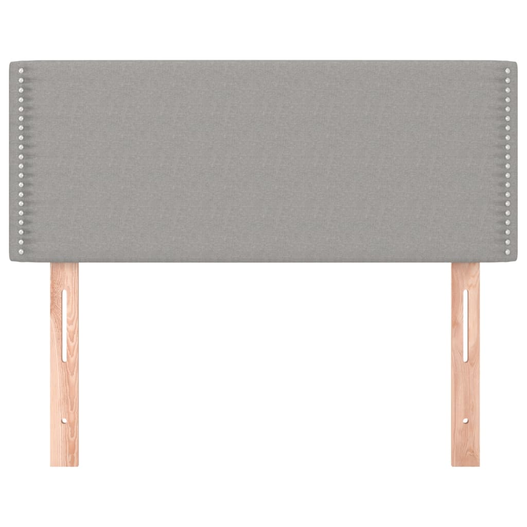 sengegavl 90x5x78/88 cm stof lysegrå