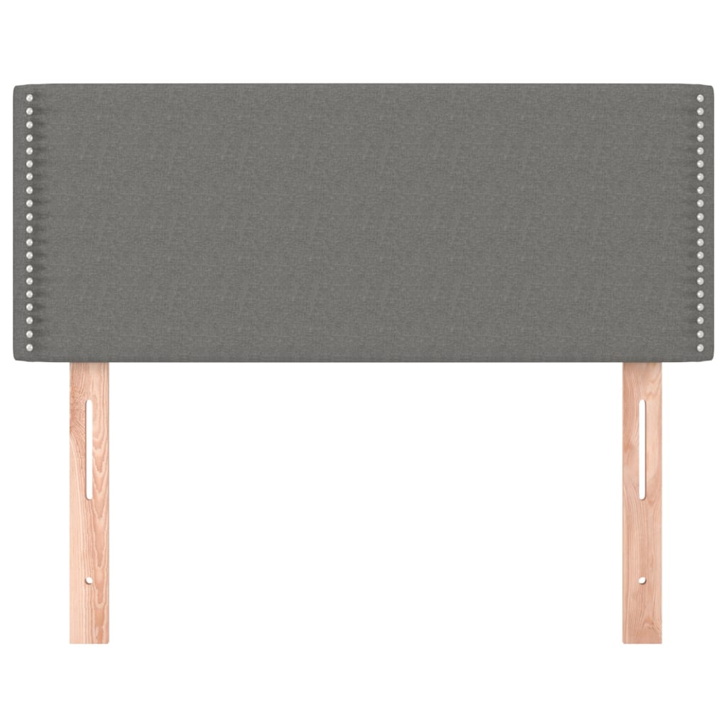 sengegavl 100x5x78/88 cm stof mørkegrå