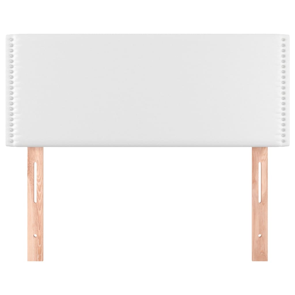 sengegavl 100x5x78/88 cm kunstlæder hvid