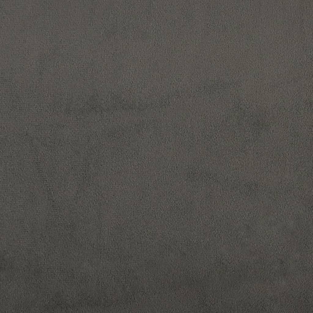 sengegavl 100x5x78/88 cm fløjl mørkegrå