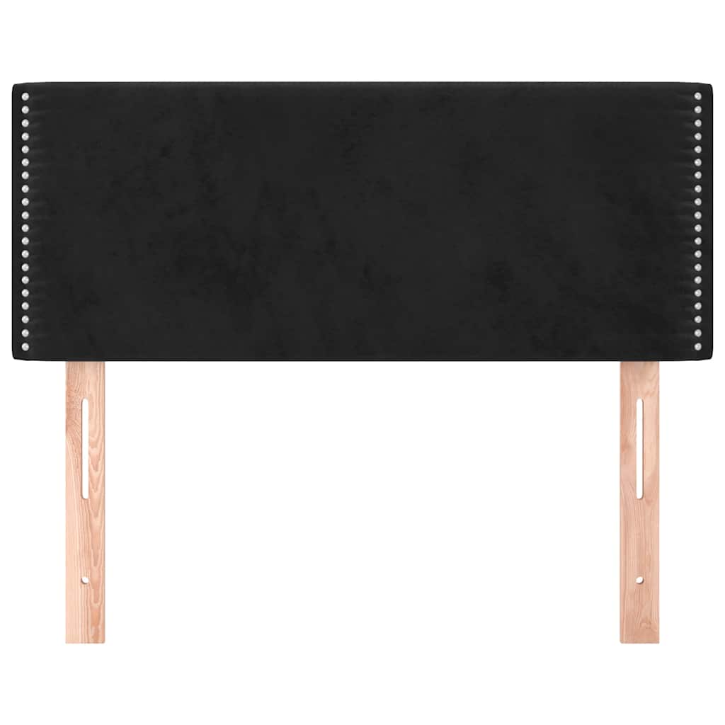 sengegavl 100x5x78/88 cm fløjl sort