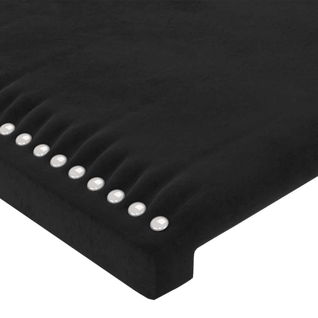 sengegavl 100x5x78/88 cm fløjl sort