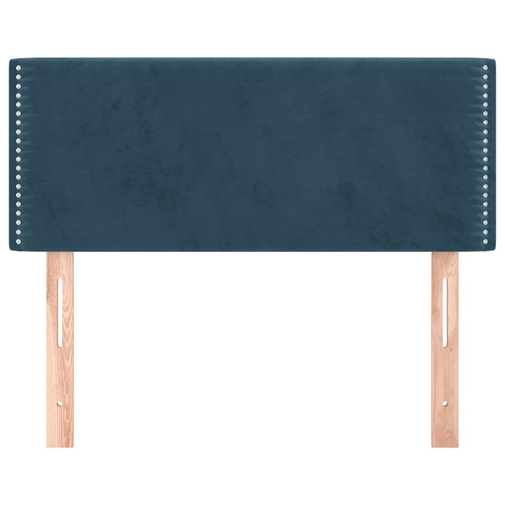 sengegavl 100x5x78/88 cm fløjl mørkeblå