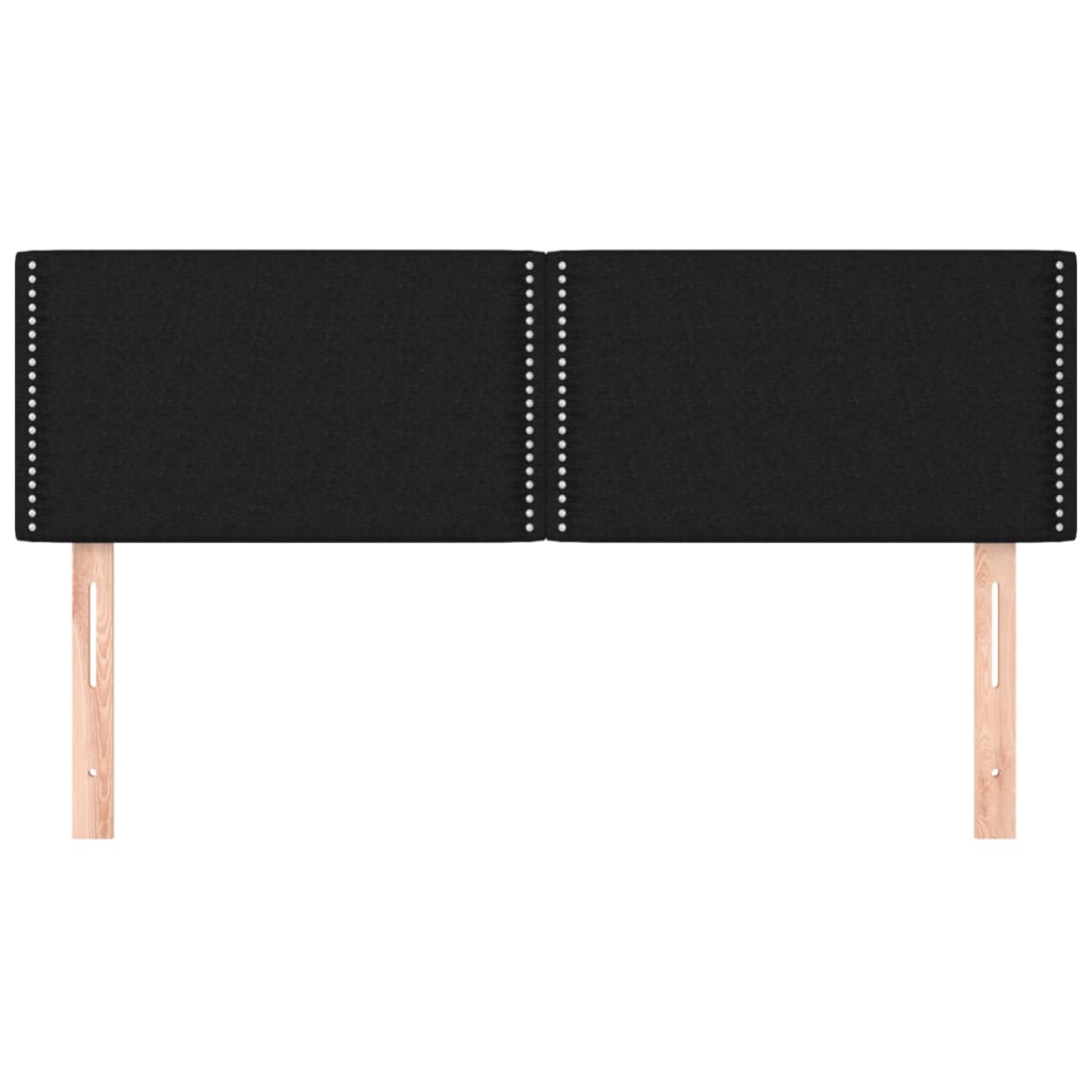 sengegavle 144x5x78/88 cm stof sort