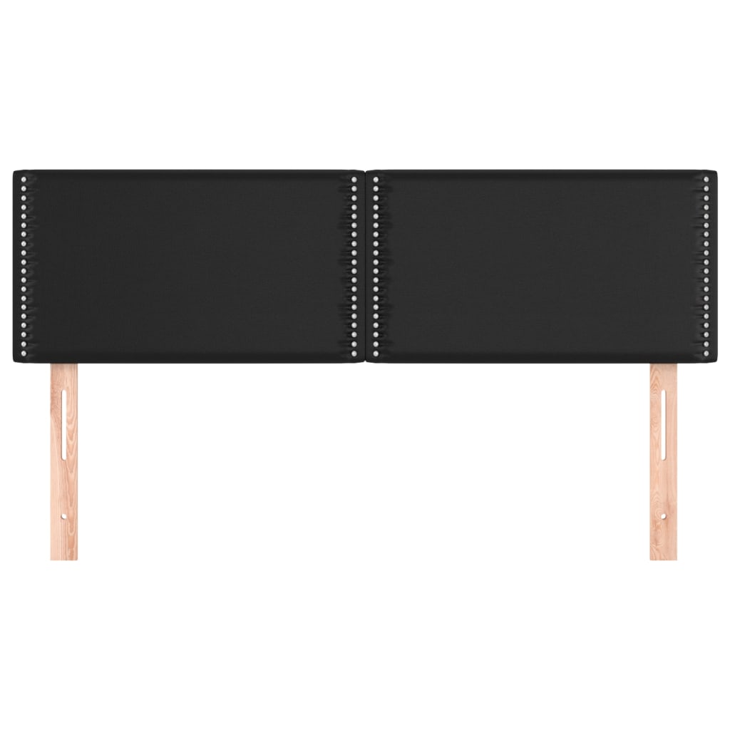sengegavle 144x5x78/88 cm kunstlæder sort