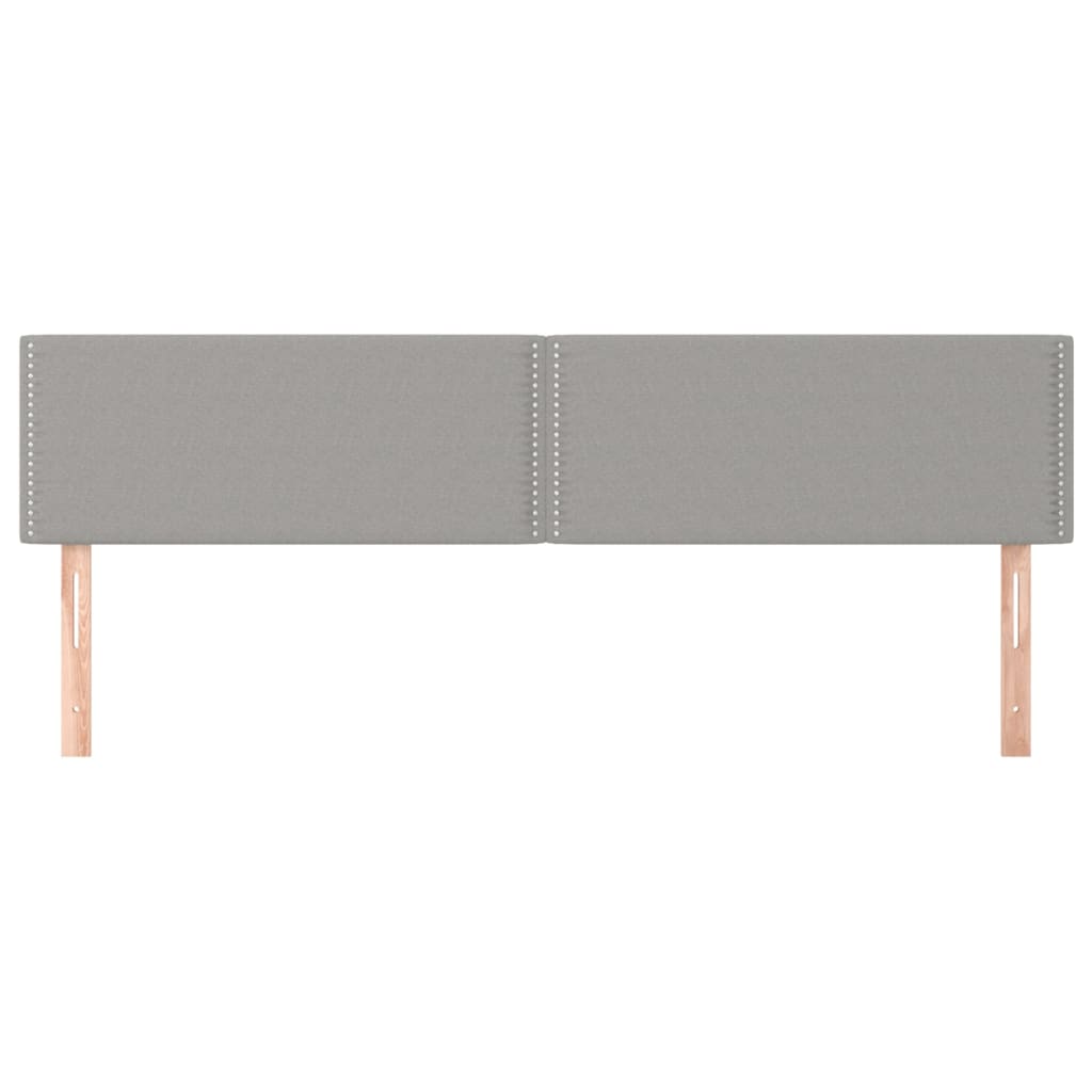 sengegavle 180x5x78/88 cm stof lysegrå