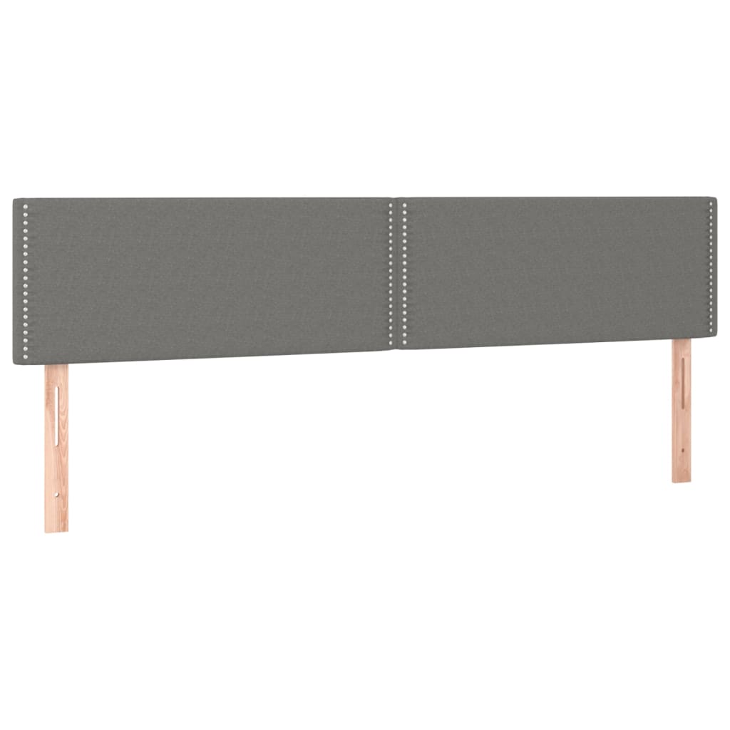 sengegavle 180x5x78/88 cm stof mørkegrå