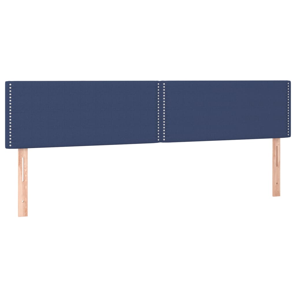 sengegavle 180x5x78/88 cm stof blå
