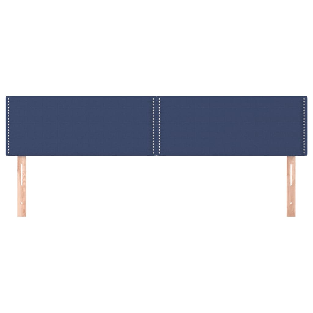 sengegavle 180x5x78/88 cm stof blå