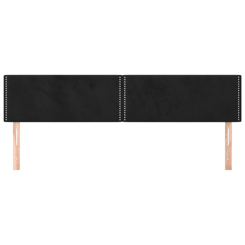 sengegavle 180x5x78/88 cm fløjl sort