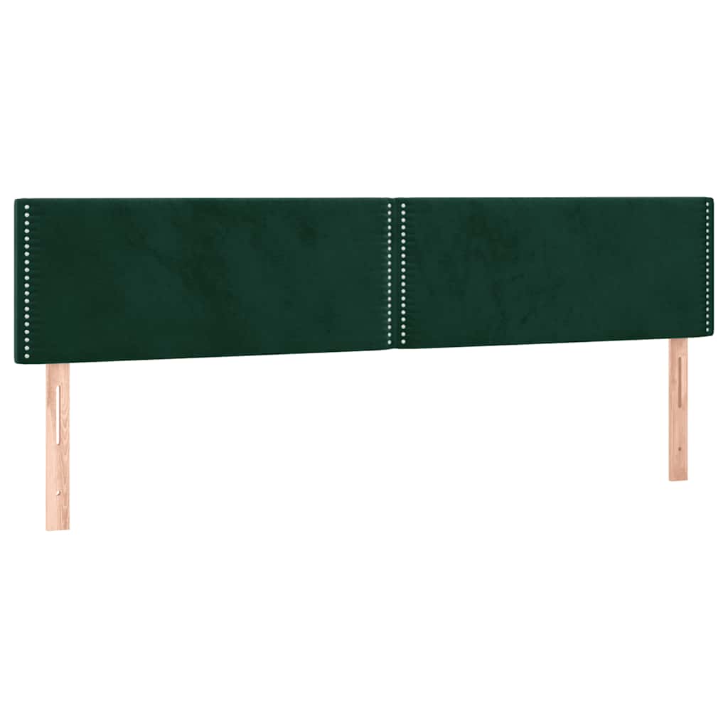 sengegavle 180x5x78/88 cm fløjl mørkegrøn
