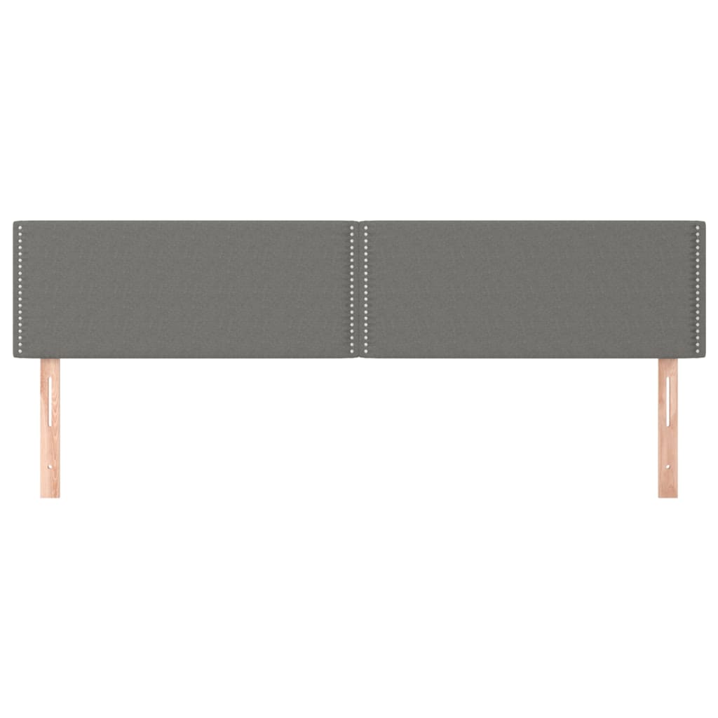 sengegavle 200x5x78/88 cm stof mørkegrå