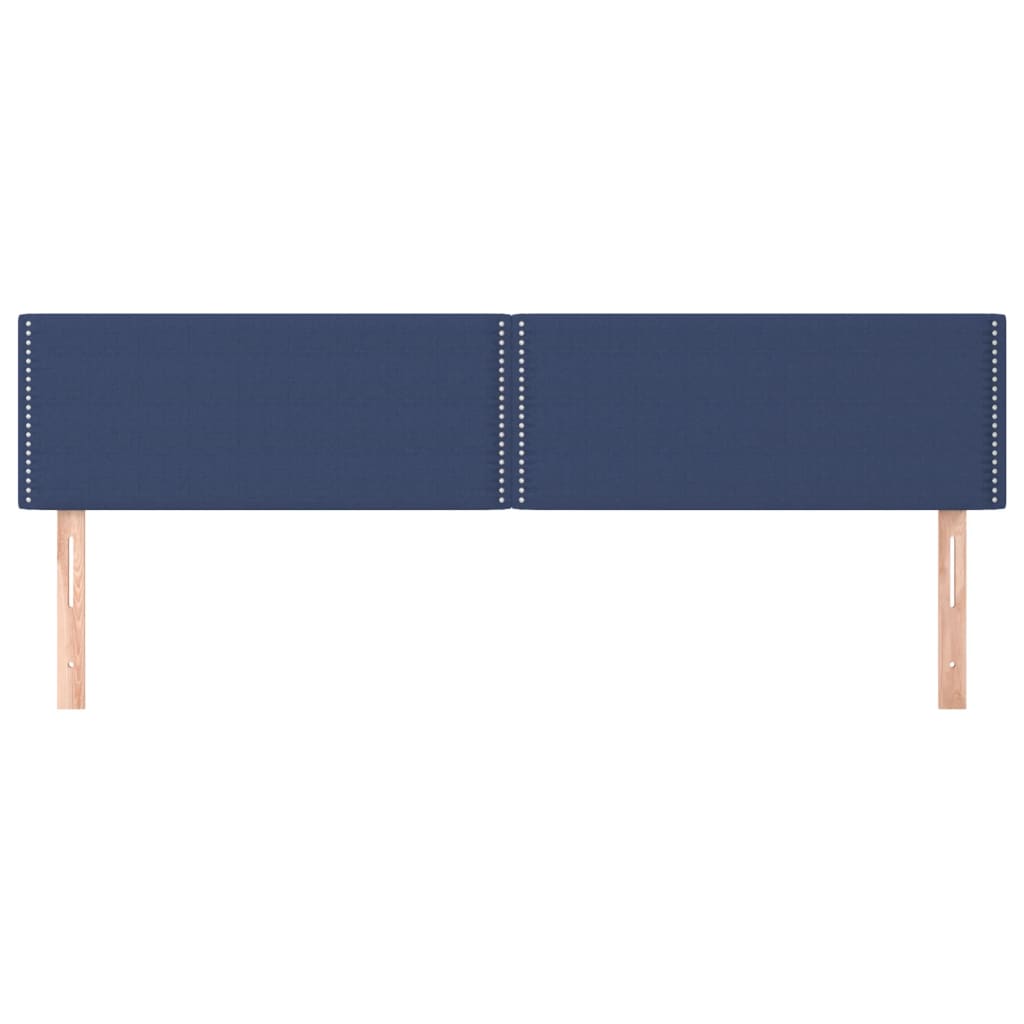 sengegavle 200x5x78/88 cm stof blå