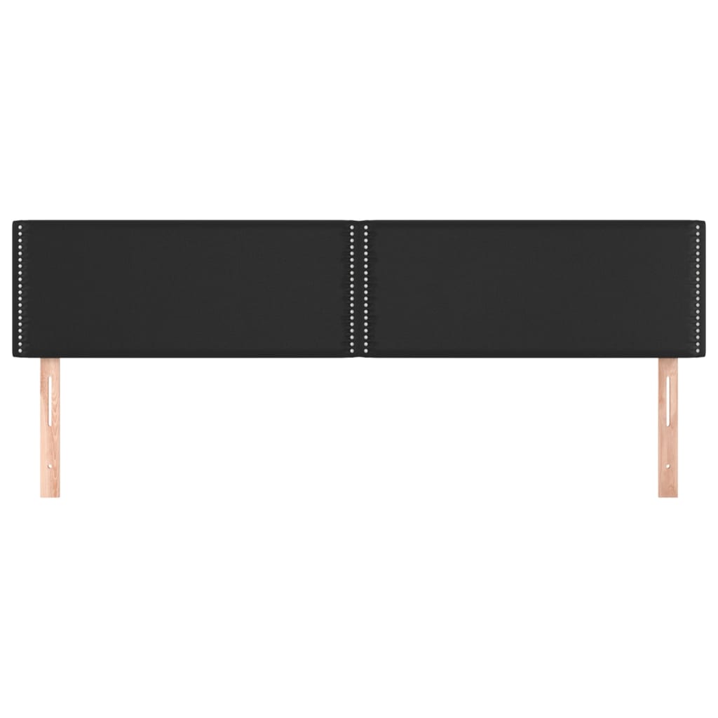 sengegavle 200x5x78/88 cm kunstlæder sort