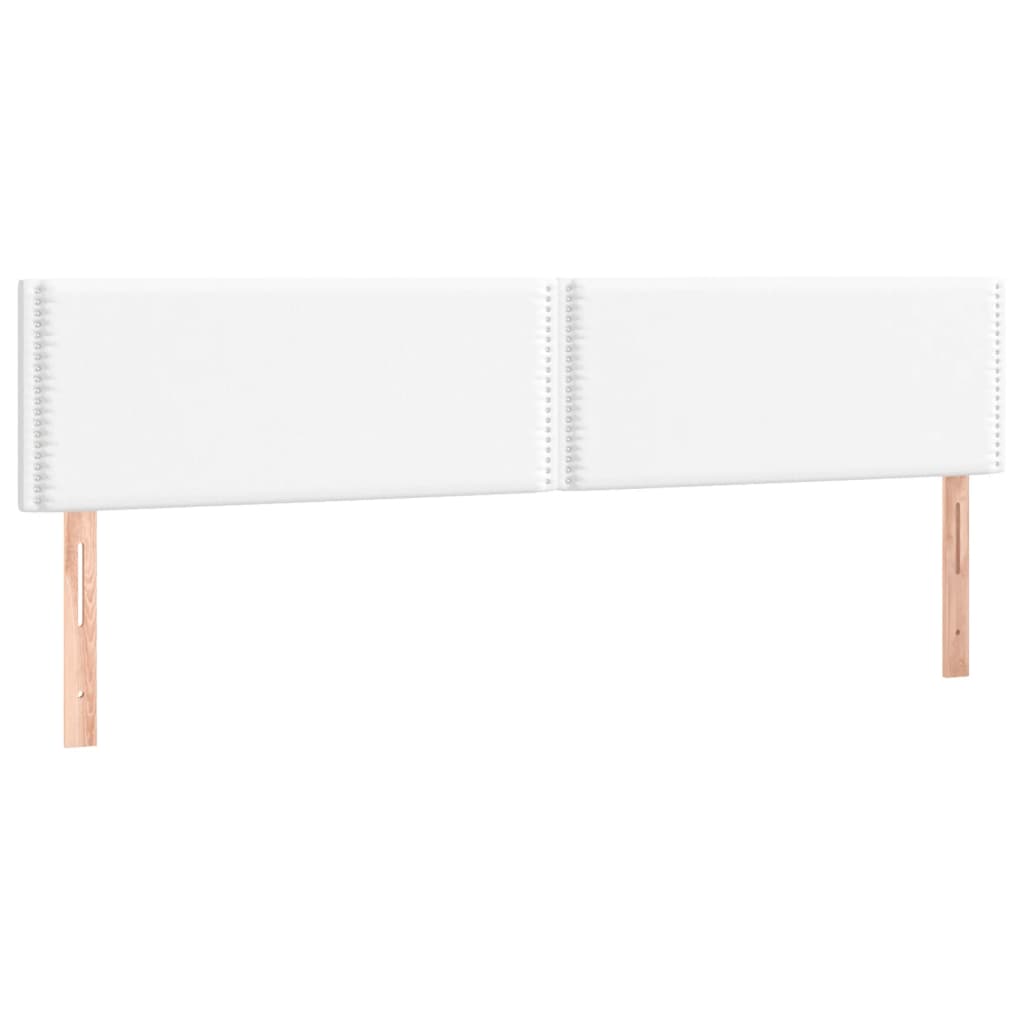 sengegavle 200x5x78/88 cm kunstlæder hvid