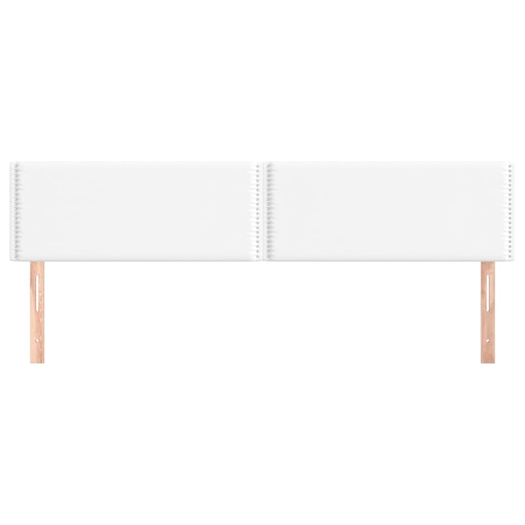 sengegavle 200x5x78/88 cm kunstlæder hvid
