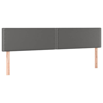 sengegavle 200x5x78/88 cm kunstlæder grå