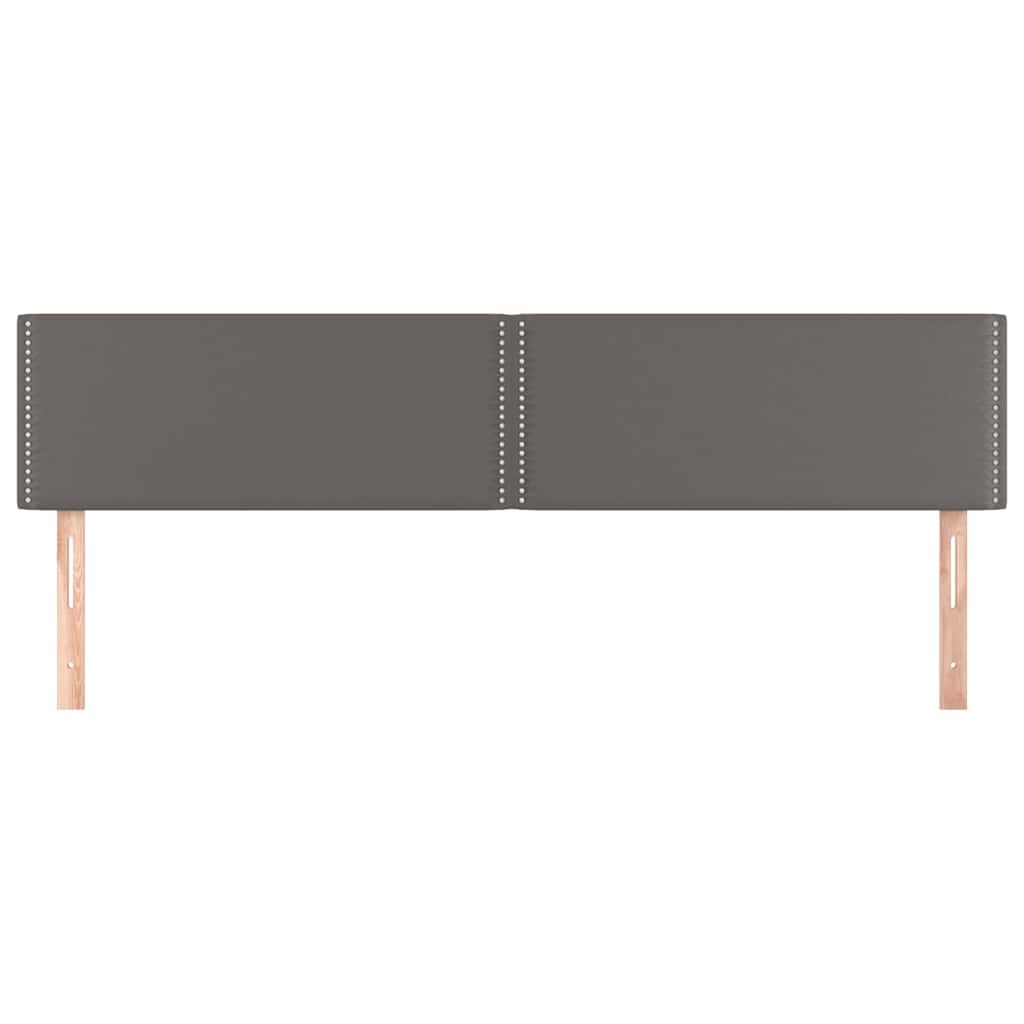 sengegavle 200x5x78/88 cm kunstlæder grå