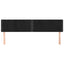 sengegavle 200x5x78/88 cm fløjl sort