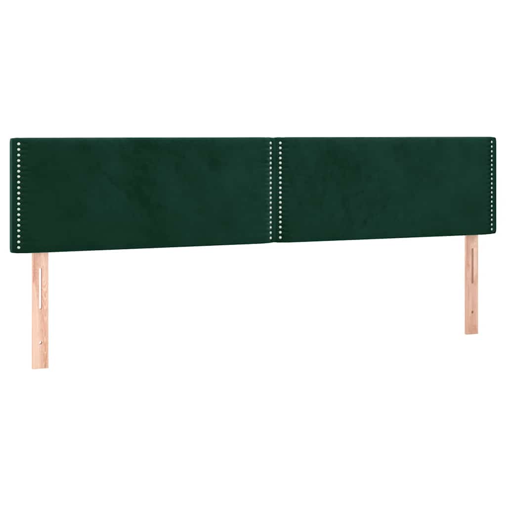 sengegavle 200x5x78/88 cm fløjl mørkegrøn