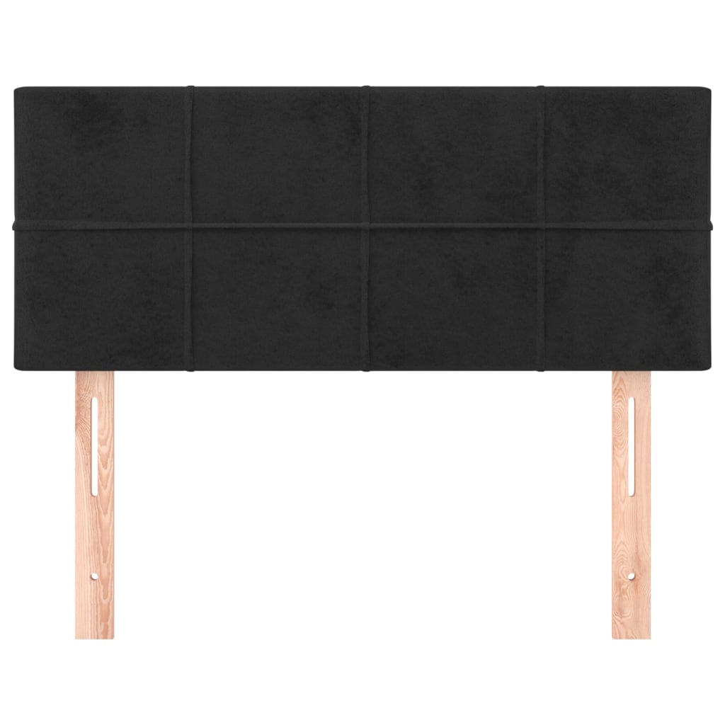 sengegavl 80x5x78/88 cm fløjl sort