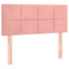 sengegavl 80x5x78/88 cm fløjl pink