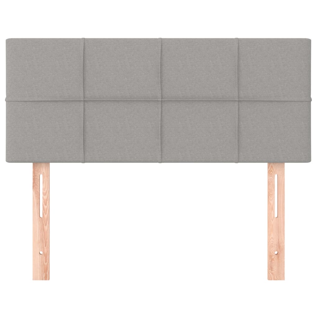 sengegavl 90x5x78/88 cm stof lysegrå