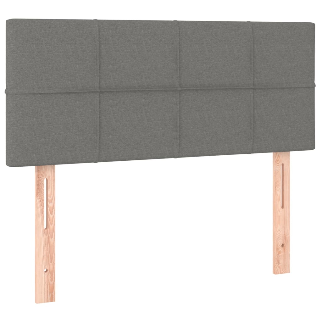 sengegavl 90x5x78/88 cm stof mørkegrå