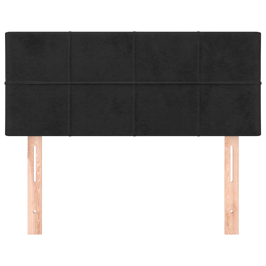 sengegavl 90x5x78/88 cm fløjl sort