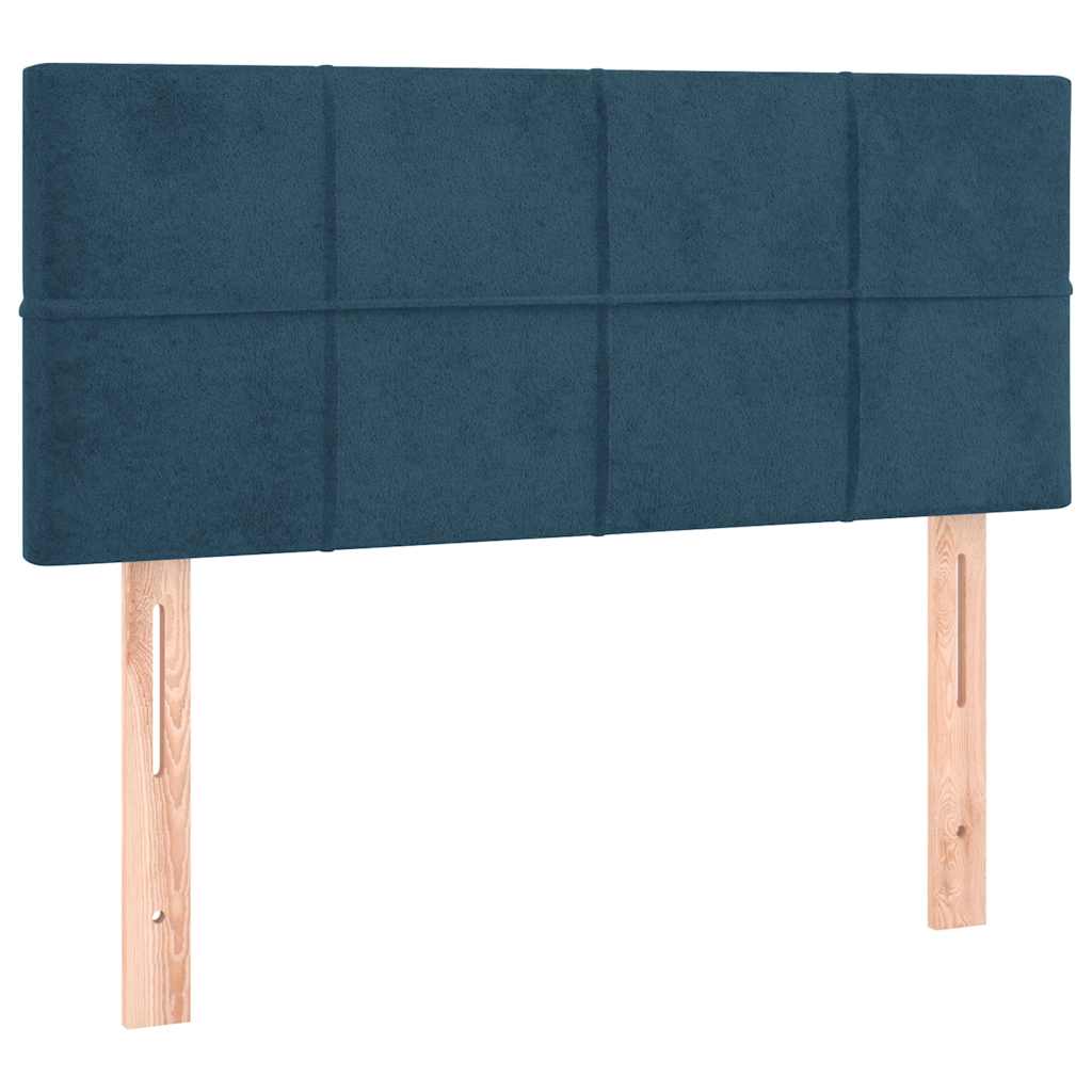 sengegavl 90x5x78/88 cm fløjl mørkeblå