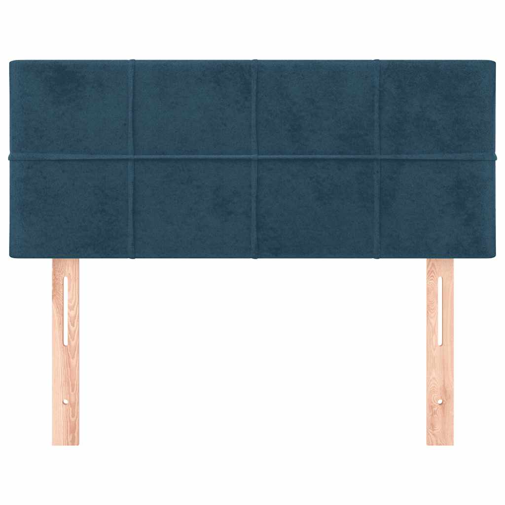 sengegavl 90x5x78/88 cm fløjl mørkeblå