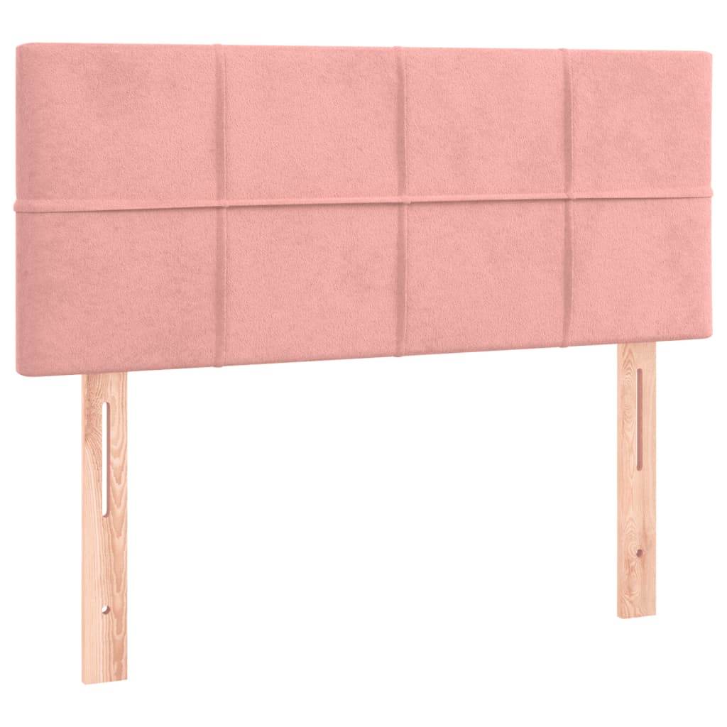 sengegavl 90x5x78/88 cm fløjl lyserød