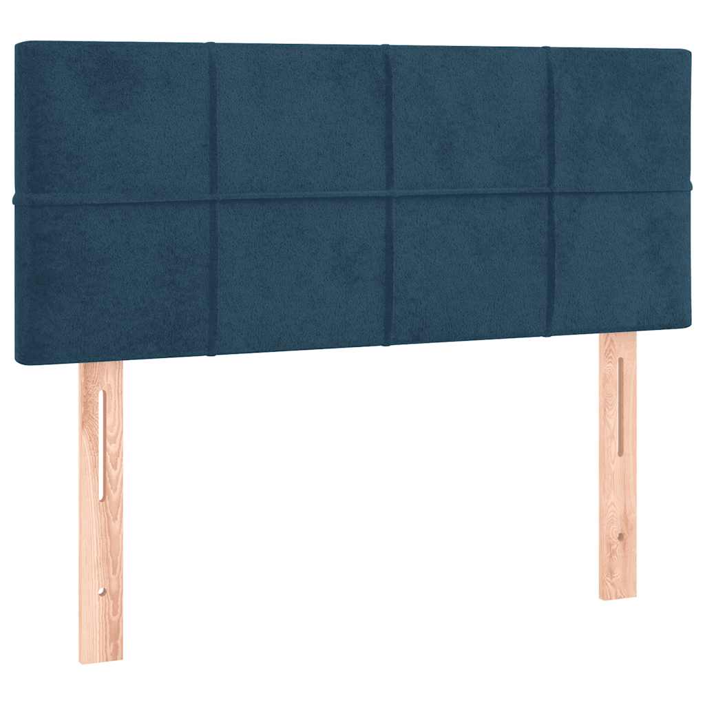 sengegavl 100x5x78/88 cm fløjl mørkeblå