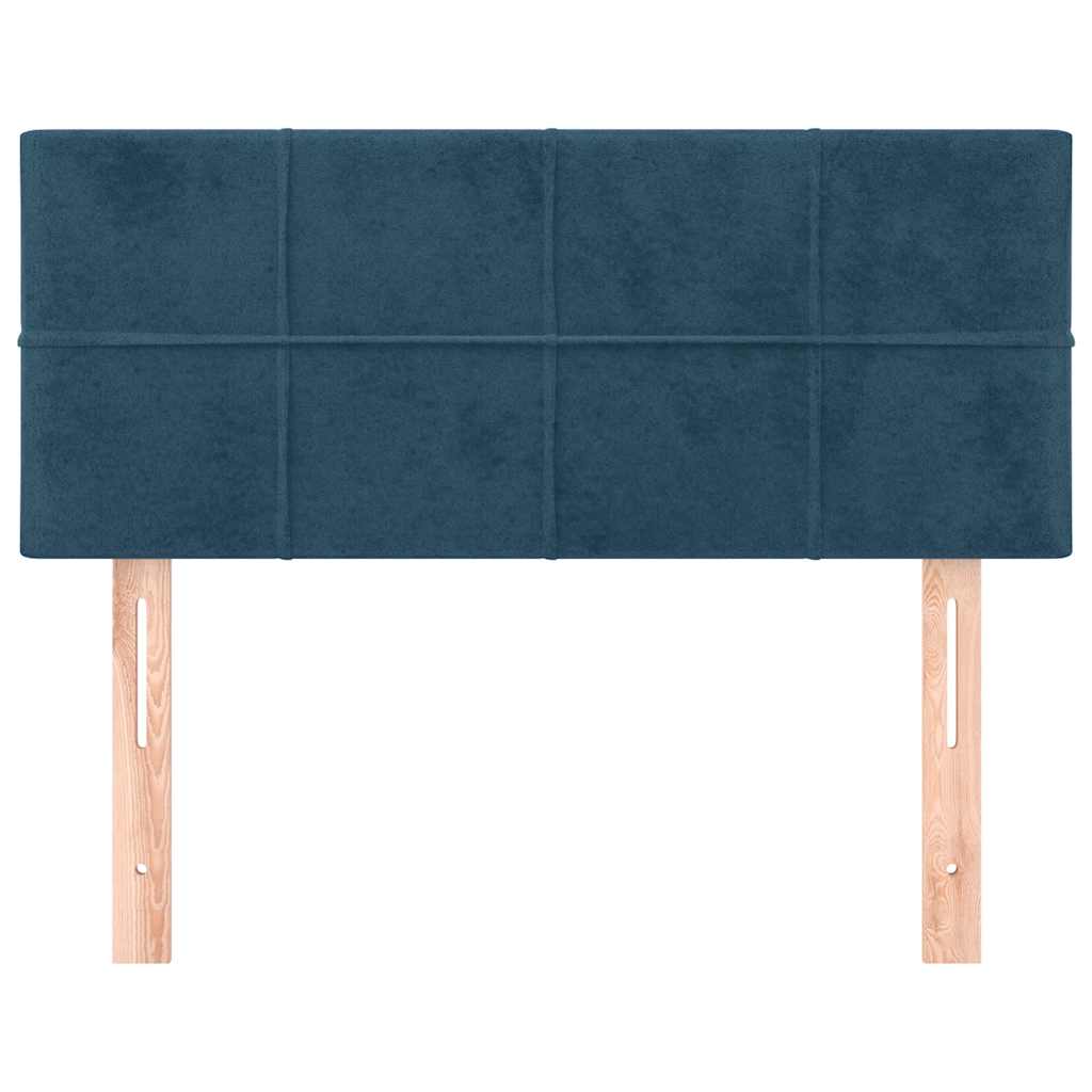 sengegavl 100x5x78/88 cm fløjl mørkeblå