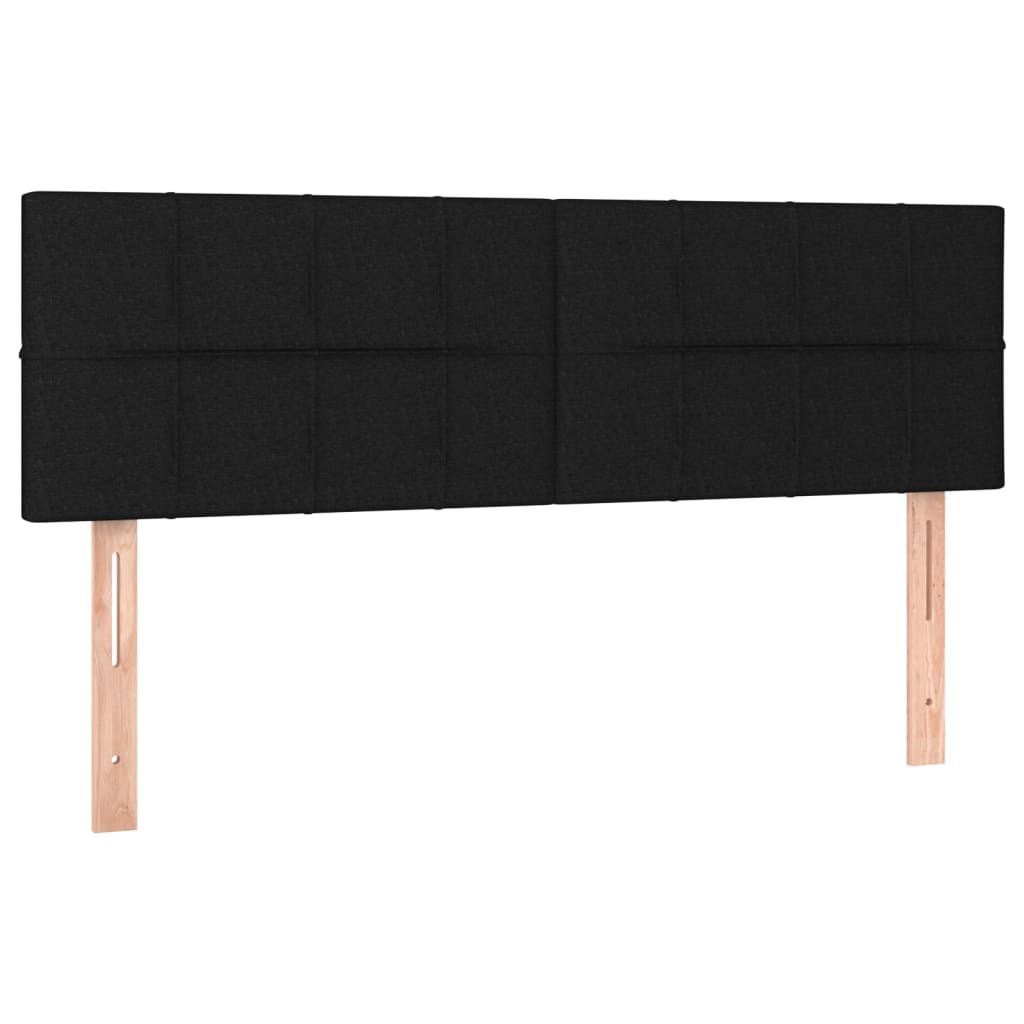 sengegavle 144x5x78/88 cm stof sort