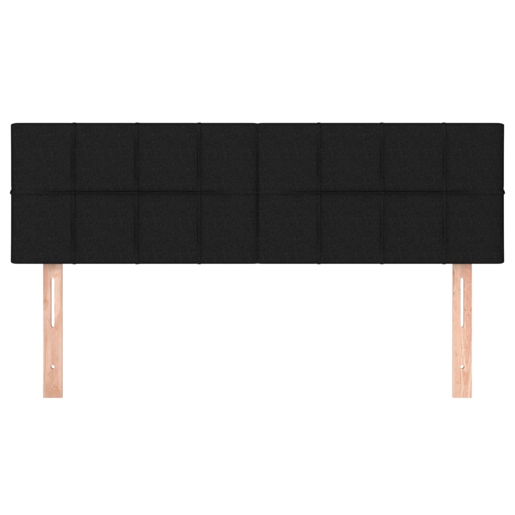sengegavle 144x5x78/88 cm stof sort
