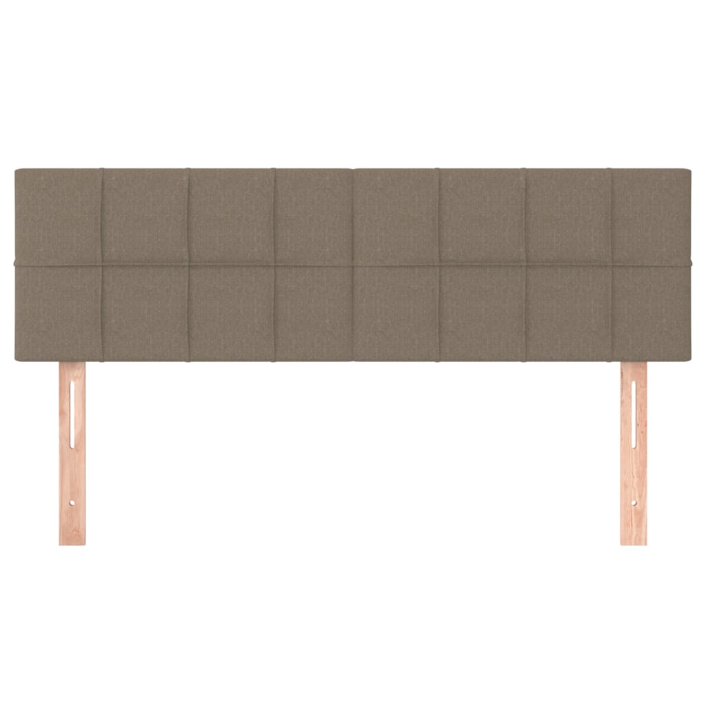 sengegavle 144x5x78/88 cm stof gråbrun