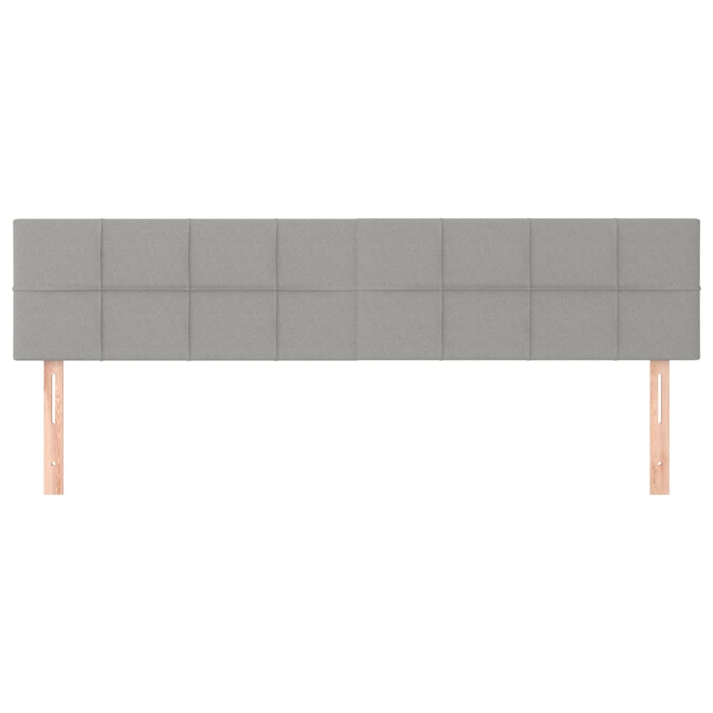 sengegavle 160x5x78/88 cm stof lysegrå